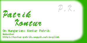 patrik kontur business card